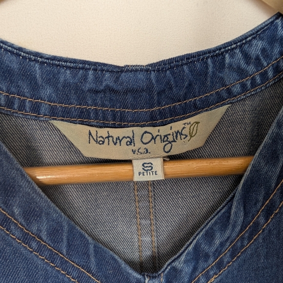 Denim Sleeveless A-Line Midi Dress - Picture 8 of 9